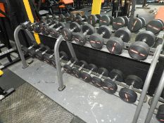 Twelve Pairs of Alex Dumbbells with Rack 2.5kg - 20kg