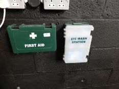 First Aid Kit and Eye Wash Station