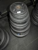 Set of Alex Olympic Weights 4x20kg, 4x15kg, 4x10kg, 4x5kg, 3x2.5kg