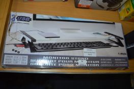 *3 USB Glass Monitor Stand