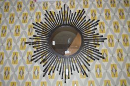 Circular Metal Framed Wall Mirror