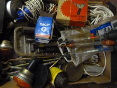 Box Containing Two Angle Drive Drill, Pulleys, Dri