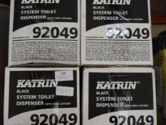 *Four Katrin Black System Toilet Dispensers