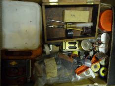 Miscellaneous Box Including Stapler, Soldering Wir