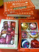 Four Boxes of Christmas Lights and Two Boxes of Ba