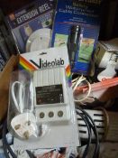 Box of Electrical Fittings Including Spotlights, T