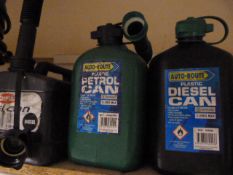Three Petrol and Diesel Cans
