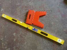 Supertool Spirit Level and a Folding Stool