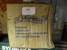 *Box of 1000 Grip Seal Bags