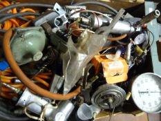 Box Containing Pneumatic Tools and Assorted Tools