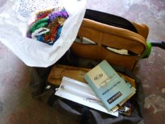 Holdall and a Bag Containing Christmas Decorations