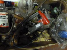 Pneumatic Staple Gun, Oil Cans, Safety Goggles, et