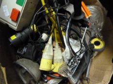 Box of Leads, Grinding Wheels, Mixer Tap, etc.