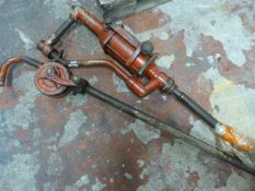 Two 45 Gallon Oil Drum Hand Pumps