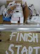 *Mixed Lot of Aprons, Printing Paper, Wood Signs,