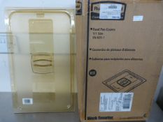 *Box of Six Plastic Food Pan Covers 1/1 Size