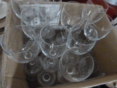 Box of ~26 Wine Glasses