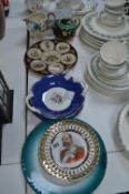 Decorative Ceramic Ware Including Plate and King E