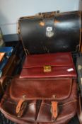 Three Leather Briefcases, Satchels, etc.