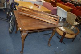 Drawer Leaf Dining Table on Cabriole Legs and a Pl