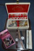 Jewellery Box and Costume Jewellery, Wristwatches,