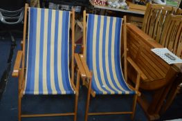 Two Garden Deck Chairs