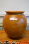 Large Turned Wooden Vase
