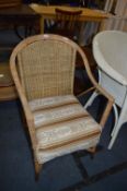 Cane Lloyd Loom Style Armchair