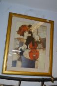 Framed Study of a Cellist