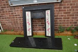 Cast Iron Tiled Fireplace Insert and a Black Grani