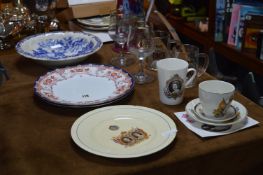 Royal Memorabilia Pottery; Jugs, Bowls, Plates, et