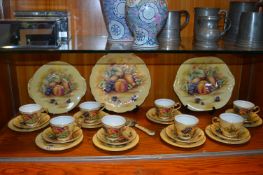 Aynsley Orchard Gold Serving Plates & Trios