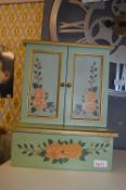 Floral Painted Collectors Cabinet