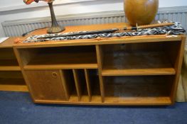 Light Oak Cabinet with Book and LP Storage