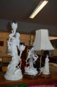 Three Table Lamps, Oriental Ladies, etc.