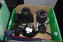 Three Canon EOS Film Cameras