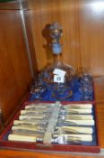 Cutlery Canteen, Decanter and Liqueur Glasses