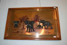 Copper Effect Elephant 3D Wall Art