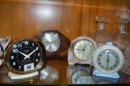 Vintage Mantel and Alarm Clocks