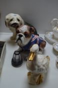 Solar Powered Bulldog Lamp, Dulux Dog, etc.