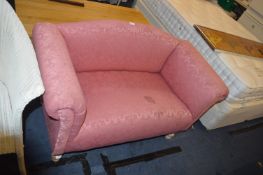 Red Upholstered Two Seat Couch (Some Faults)