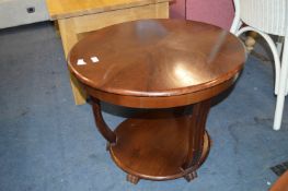 Circular Walnut Coffee Table