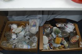 Two Boxes of Pottery and Glassware