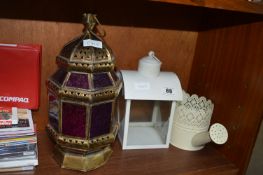 Metalware Lanterns, Watering Can, etc.