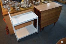 White Tea Trolley and a Drop Leaf Dining Table