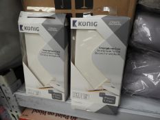 *Six Konig White Faux Leather iPhone Cases