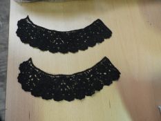 *100 Pairs of Black Lace Collars