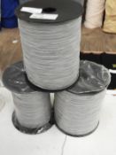 *Three Rolls of Grey/Silver Braided Thread