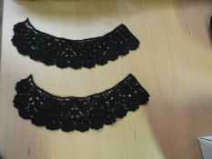 *100 Pairs of Black Lace Collars