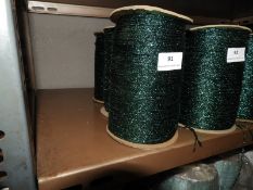 *Three Emerald Green Sparkly Thread